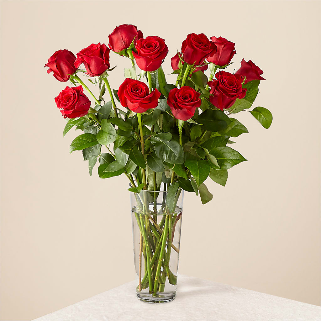 Long Stem Red Rose Bouquet – A Flower Matters, Dallas TX