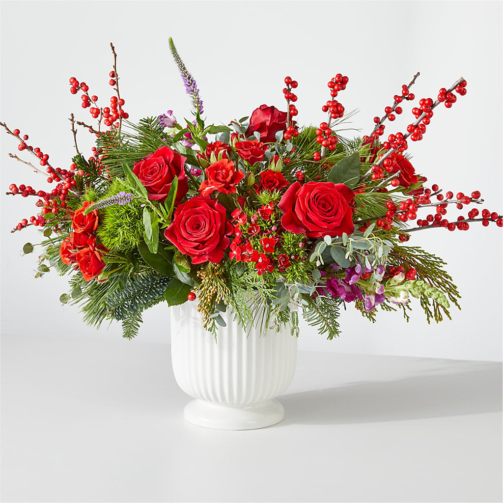 Big Red Bow Bouquet – A Flower Matters, Dallas TX