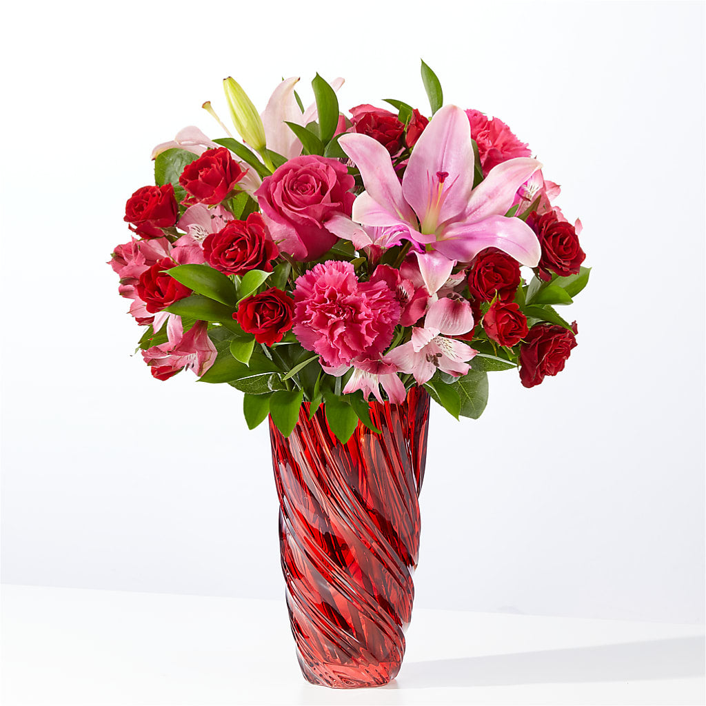 In Love Bouquet with Luxe Swirl Vase – A Flower Matters, Dallas TX
