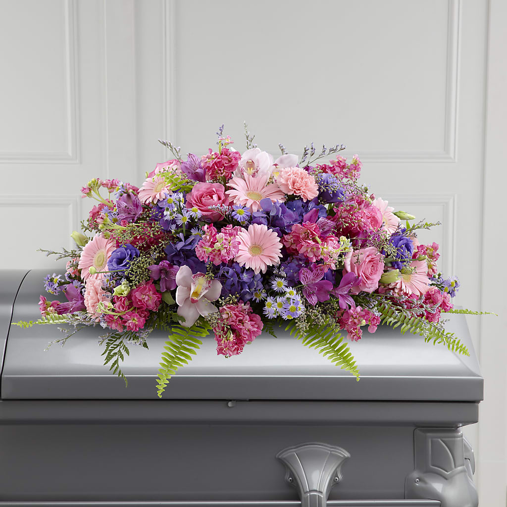 Glorious Garden Casket Spray – A Flower Matters, Dallas TX