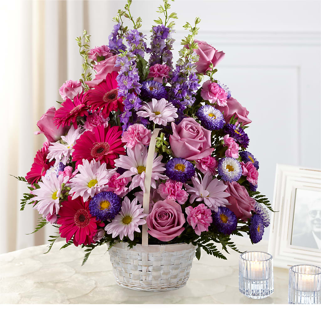 Pastel Peace Basket – A Flower Matters, Dallas TX