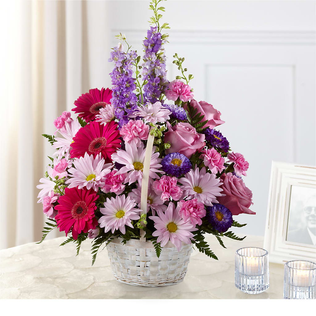 Pastel Peace Basket – A Flower Matters, Dallas TX