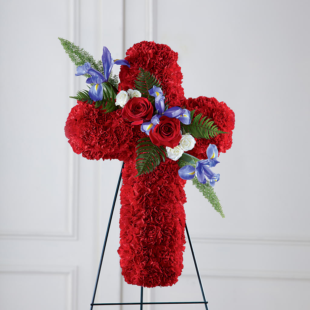 Faithful Hero Floral Cross – A Flower Matters, Dallas TX