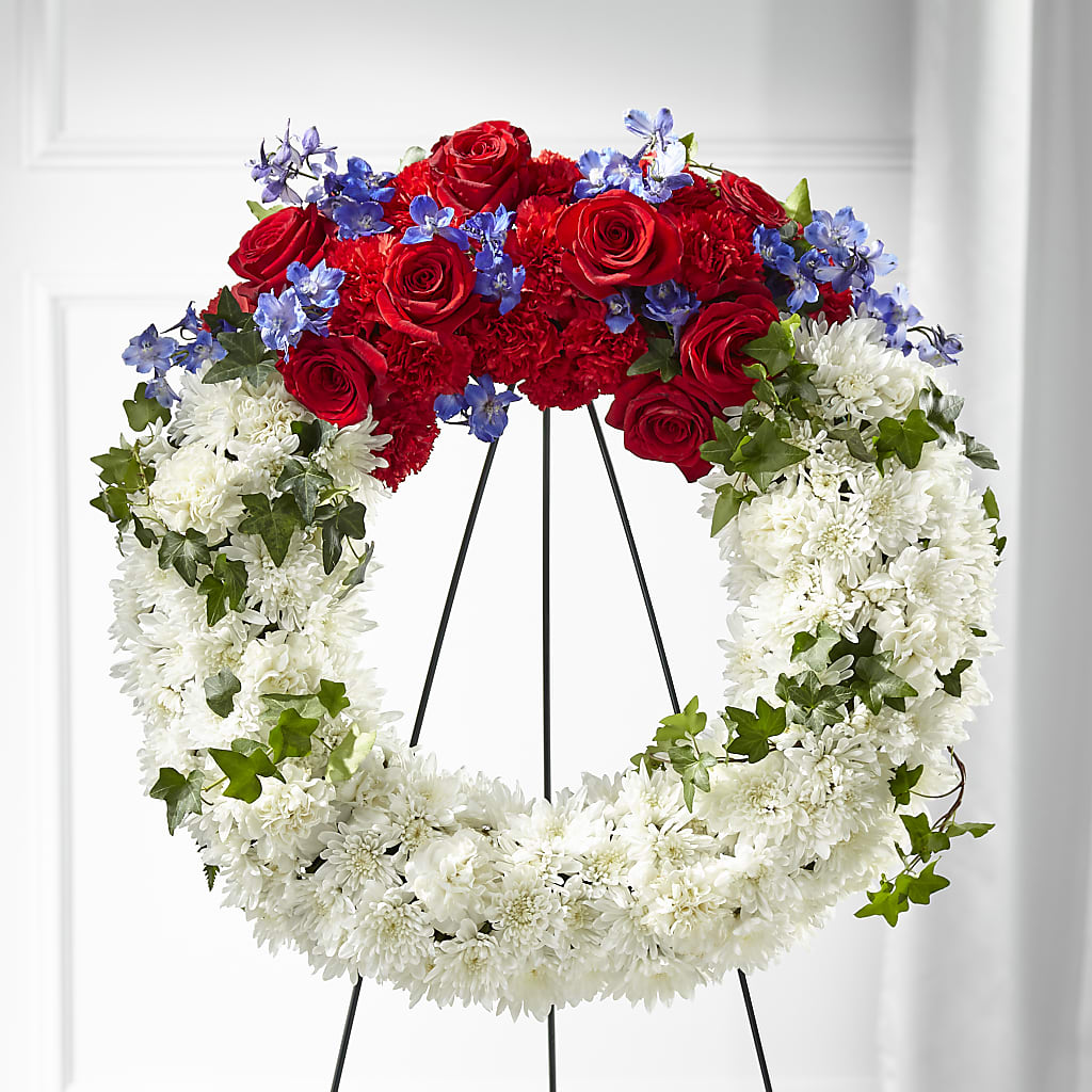 Patriotic Passion Wreath – A Flower Matters, Dallas TX