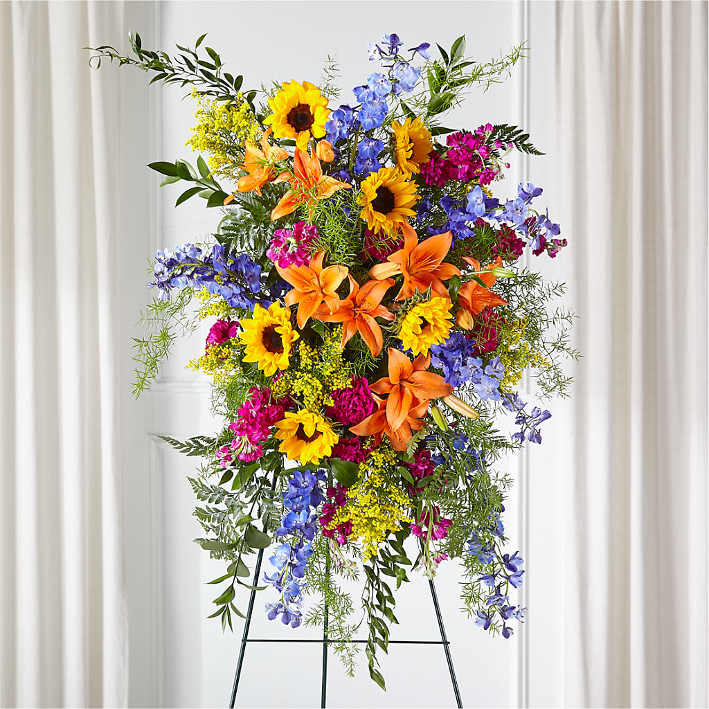 Sunlit Memories Standing Spray (Standard) – A Flower Matters, Dallas TX
