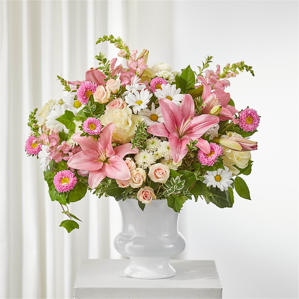 Empathetic Blooms Urn Arrangement – A Flower Matters, Dallas TX
