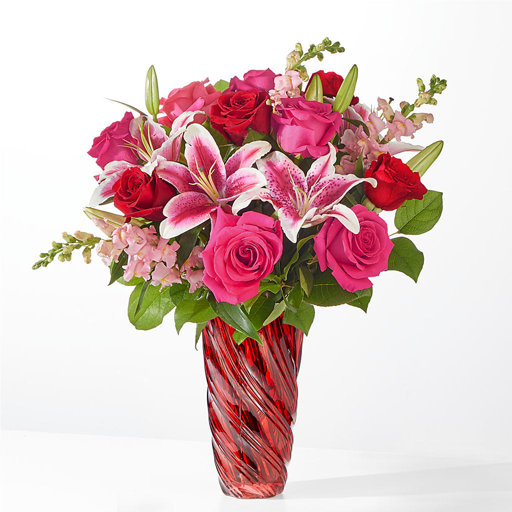 Always You Bouquet with Luxe Swirl Vase – A Flower Matters, Dallas TX