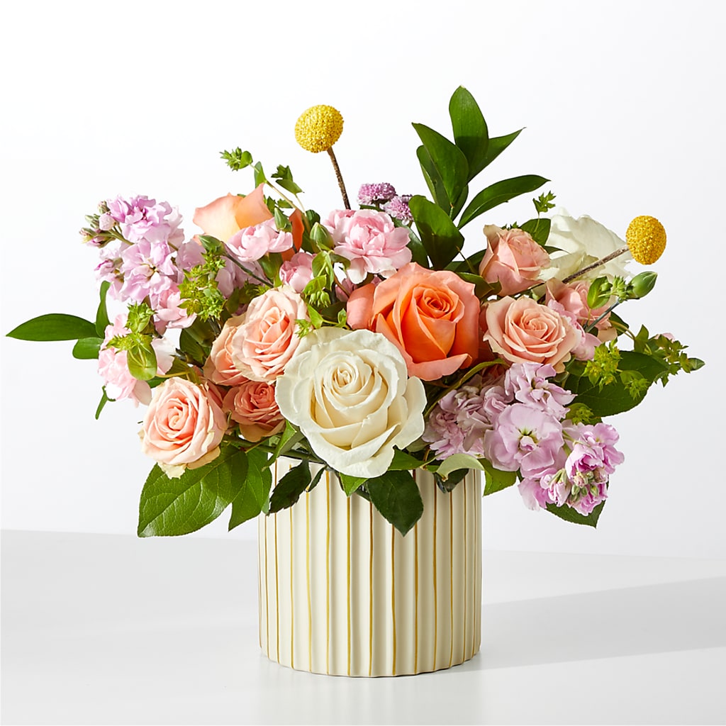 French Market Bouquet with Ivory Vase – A Flower Matters, Dallas TX