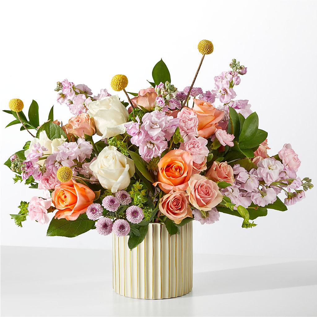French Market Bouquet with Ivory Vase – A Flower Matters, Dallas TX