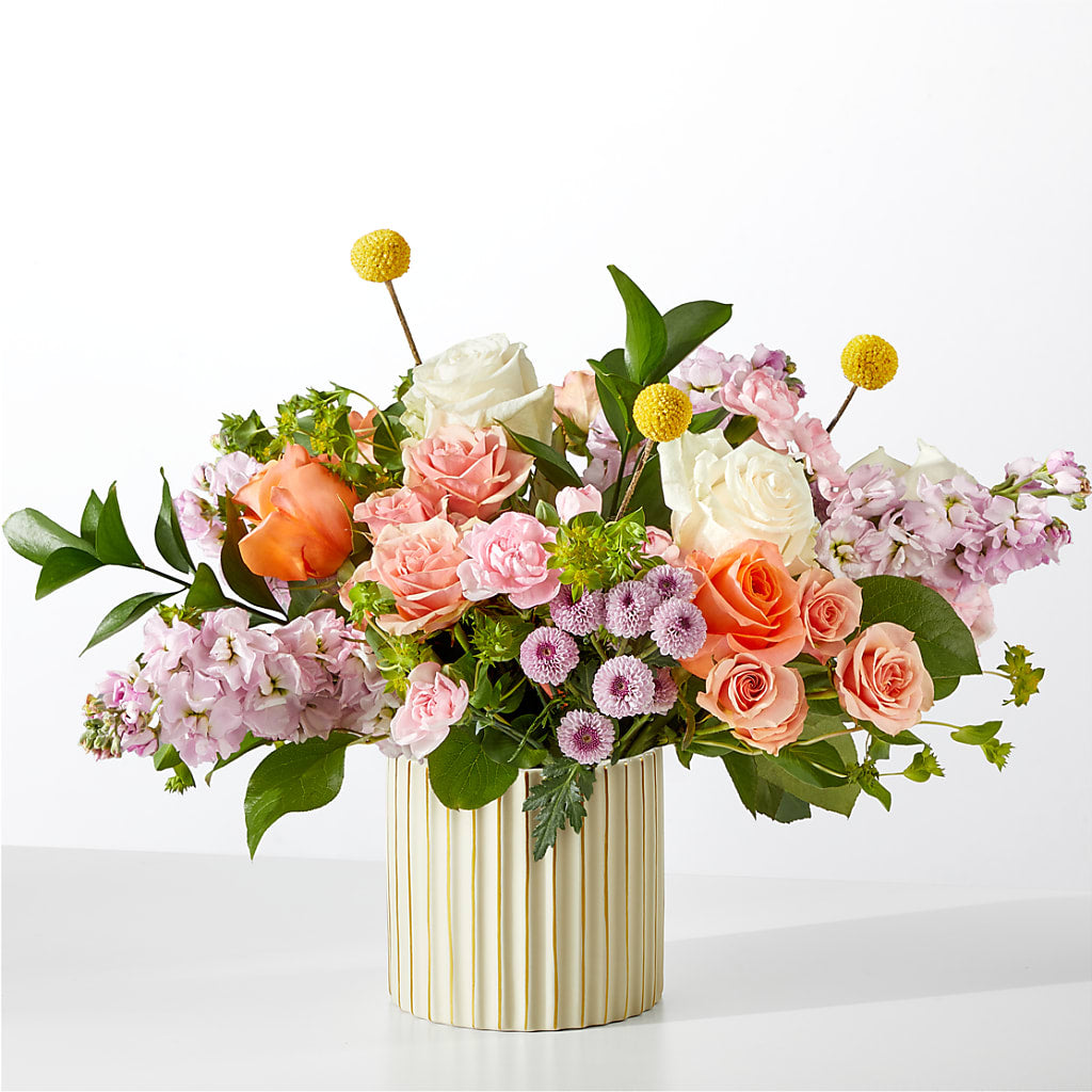 French Market Bouquet with Ivory Vase – A Flower Matters, Dallas TX