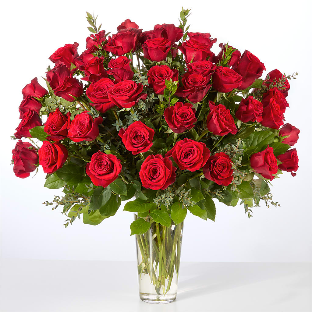 Forever Yours Fifty Stem Red Rose Bouquet – A Flower Matters, Dallas TX
