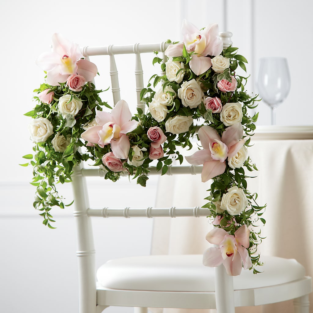 Orchid Rose Chair Décor – A Flower Matters, Dallas TX