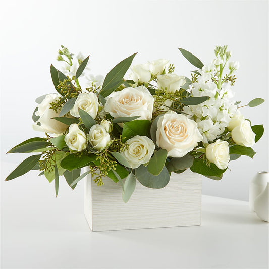 Fresh Linen Box Bouquet –  A Flower Matters, Dallas TX