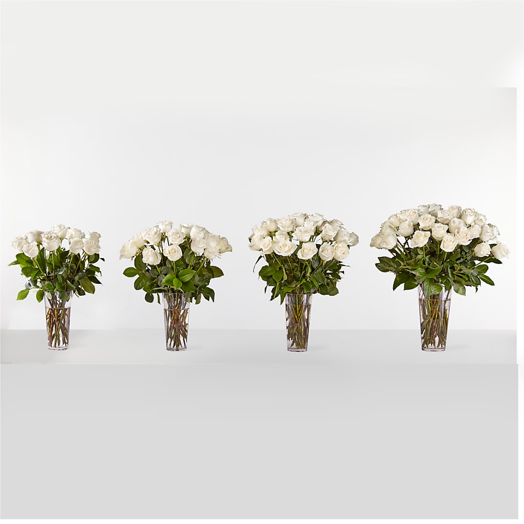 Long Stem White Rose Bouquet –  A Flower Matters, Dallas TX