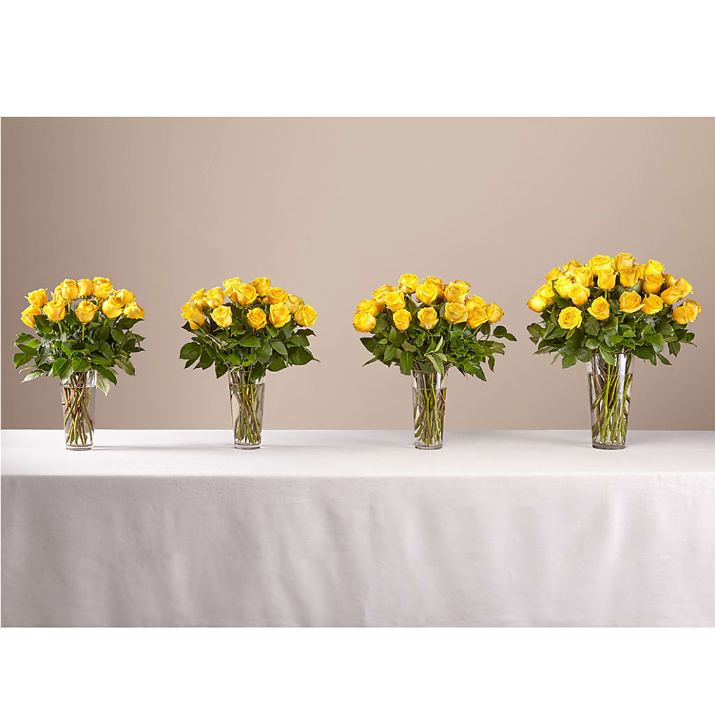 Long Stem Yellow Rose Bouquet –  A Flower Matters, Dallas TX