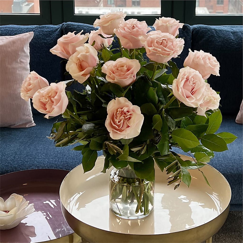 Long Stem Pink Rose Bouquet –  A Flower Matters, Dallas TX