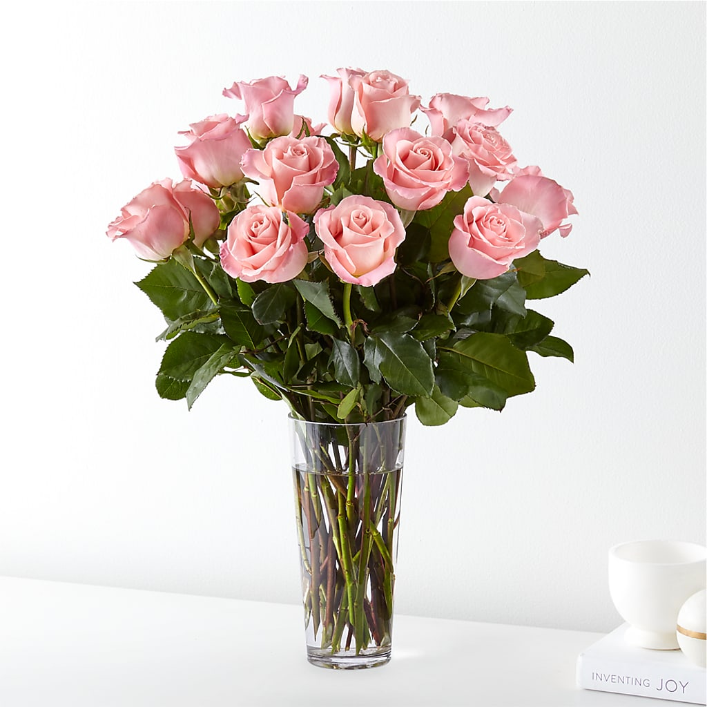 Long Stem Pink Rose Bouquet –  A Flower Matters, Dallas TX
