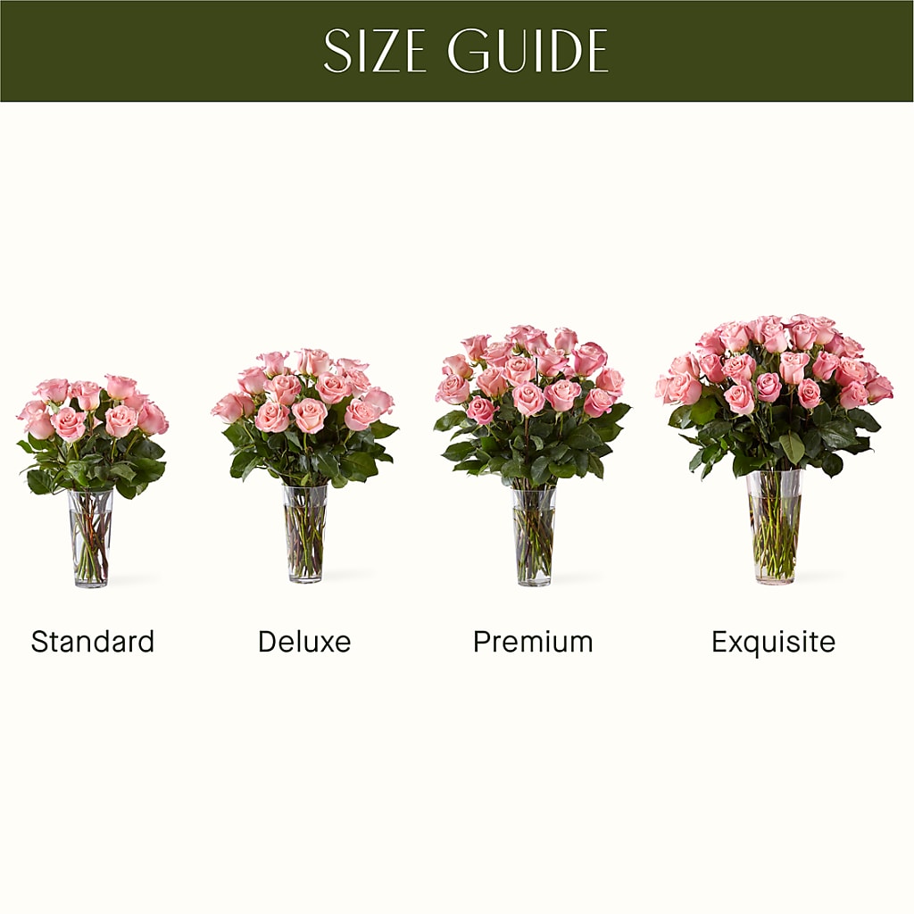 Long Stem Pink Rose Bouquet –  A Flower Matters, Dallas TX