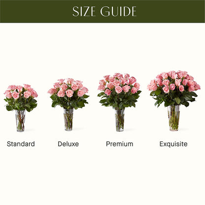 Long Stem Pink Rose Bouquet –  A Flower Matters, Dallas TX
