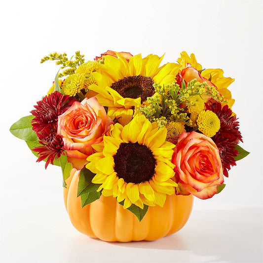 Golden Gourd Pumpkin Bouquet –  A Flower Matters, Dallas TX