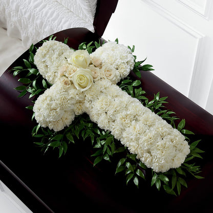 Peaceful Memories Casket Spray (Standard) –  A Flower Matters, Dallas TX