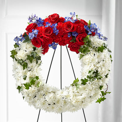 Patriotic Passion Wreath –  A Flower Matters, Dallas TX