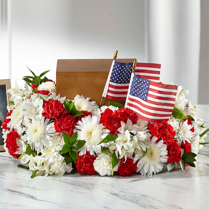 Spirit of Patriotism Cremation Adornment –  A Flower Matters, Dallas TX