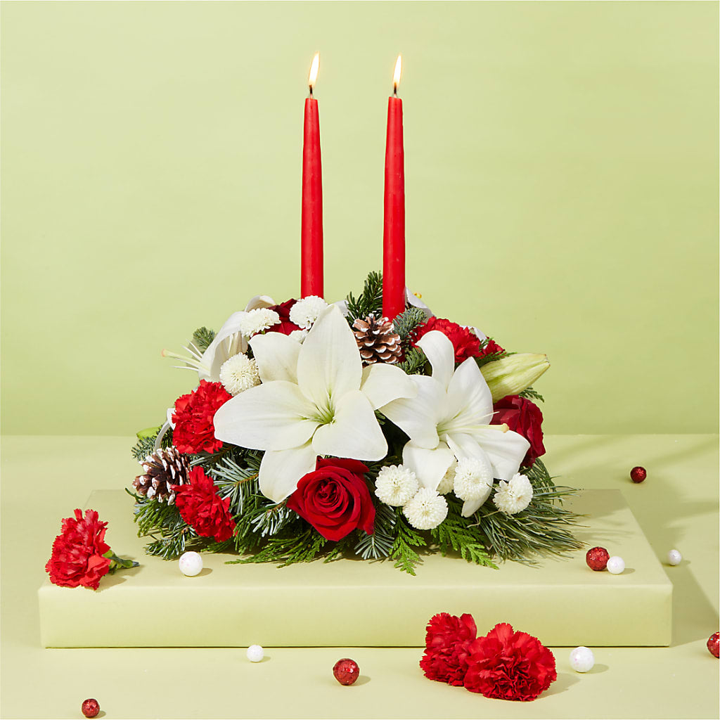 Seasonal Festivities Centerpiece –  A Flower Matters, Dallas TX