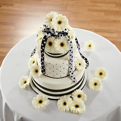 Simple Sophistication Cake Décor –  A Flower Matters, Dallas TX