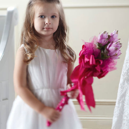 Sparkle Pink Flower Girl Bouquet –  A Flower Matters, Dallas TX